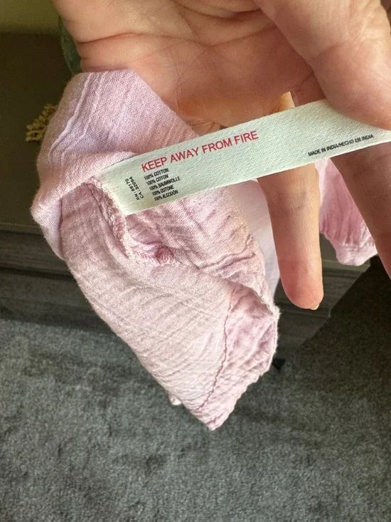 Free People Light Pink Button-Front Women’s Blouse - Picture 3 of 4